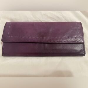 Soft Leather Vintage Purple Wallet